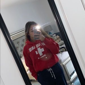 red lifeguard hoodie